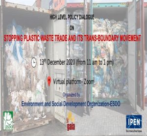 High-Level Policy Dialogue on “Stopping Toxic Plastic Waste and its Transboundary Movement”