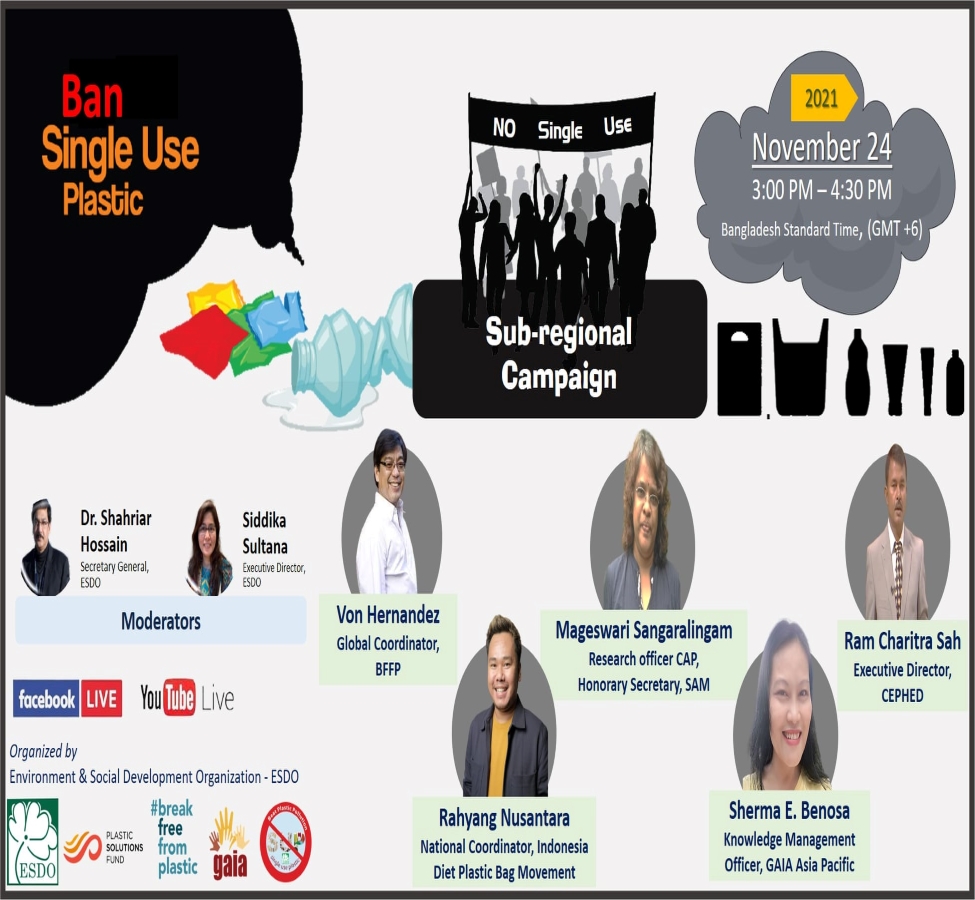 Second virtual session of Sub-regional Campaign on Ban Single-use Plastic