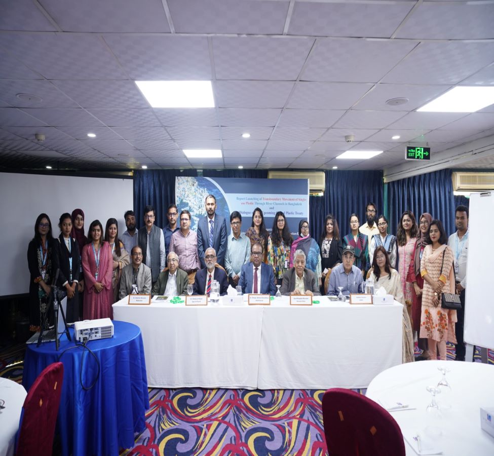 Report Launching of “Assessing Transboundary Movement of Single-use Plastic Waste Through River Channels in Bangladesh” and Dialogue on the Upcoming “Global Plastic Treaty” at a city hotel.